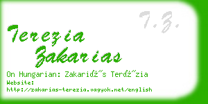 terezia zakarias business card